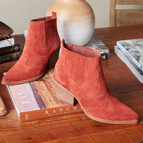 Paprika Western Suede Booties | Poshmark